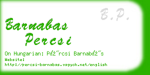 barnabas percsi business card